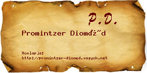 Promintzer Dioméd névjegykártya